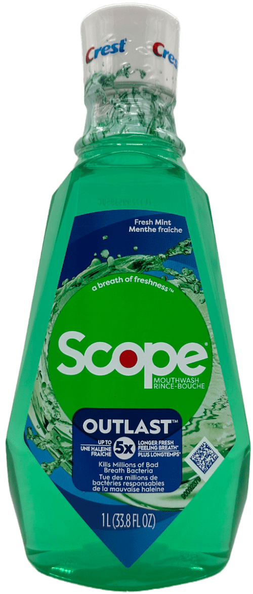 Crest - Scope Outlast Mouthwash - Fresh Mint - 33.8 FL OZ