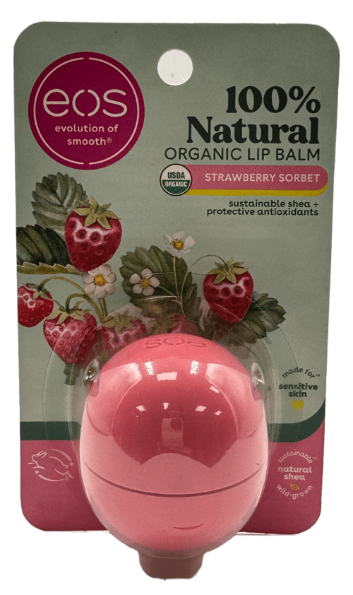 eos Natural Organic Lip Balm - Strawberry Sorbet - 0.25 OZ.