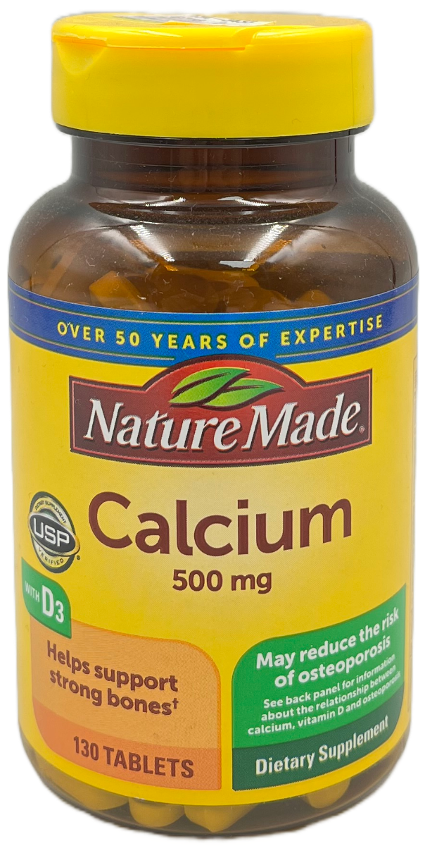 Nature Made - Calcium 500mg Tablets - 130 Ct