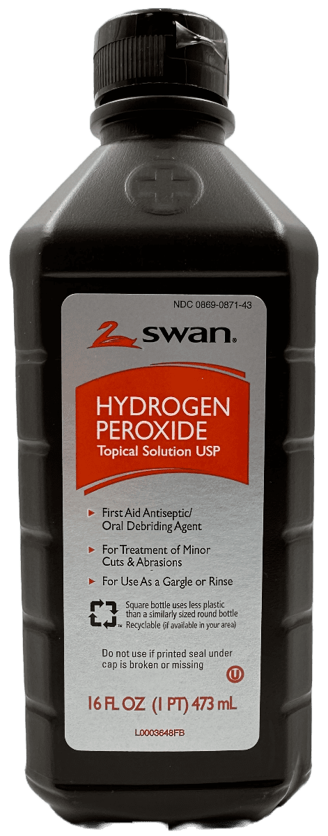 Swan Hydrogen Peroxide - Topical Solution USP - 16 FL OZ